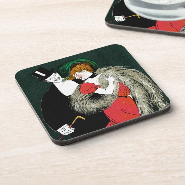 Posavasos Arte Antiguo Modernista, Moda Italiana Amor Romanc (Lado Izquierdo)