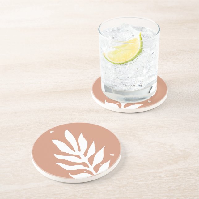 Posavasos Arte botánico moderno vivo (Lado)