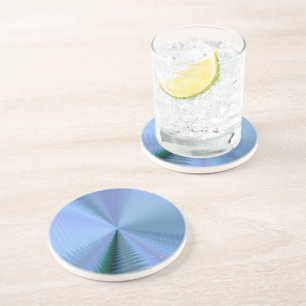 Posavasos Arte caprichoso de vinilo en tonos azules y verdes