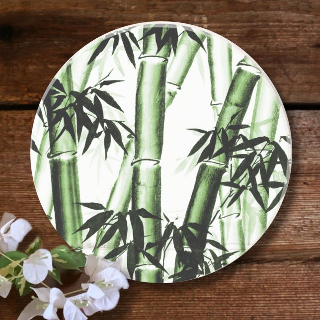 Posavasos Arte chino de bambú - uno - verde (Subido por el creador)