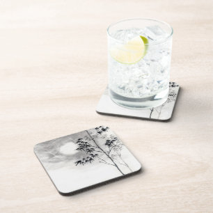 Posavasos Arte clásico japonés de pintura sumi-e bambú lu