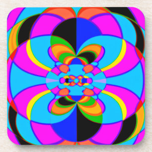 Posavasos Arte con motivos neones de colores frescos