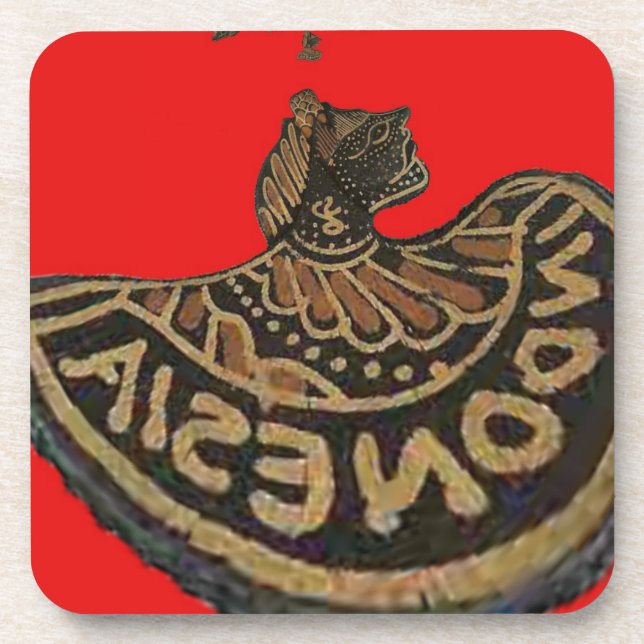 Posavasos Arte cultural de mascota en la sombra de Japón en  (Frente)