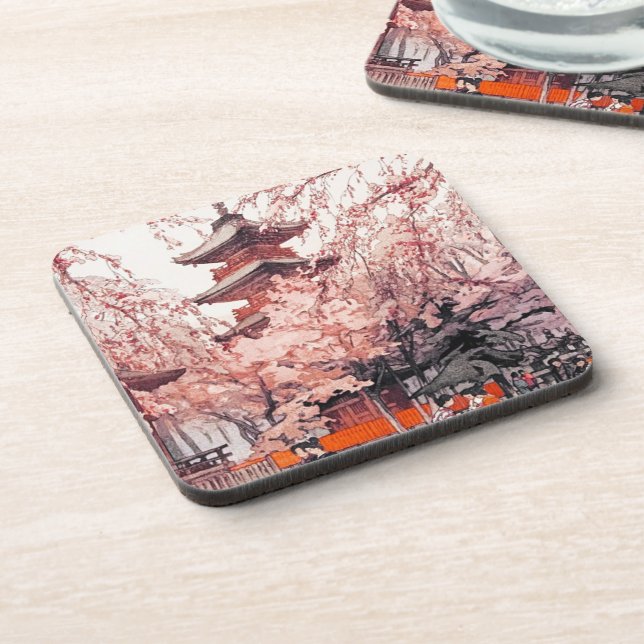 Posavasos Arte de acuarela de Guay oriental japonés Ueno Par (Lado Izquierdo)