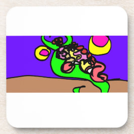 Posavasos Arte de ajolote rosa