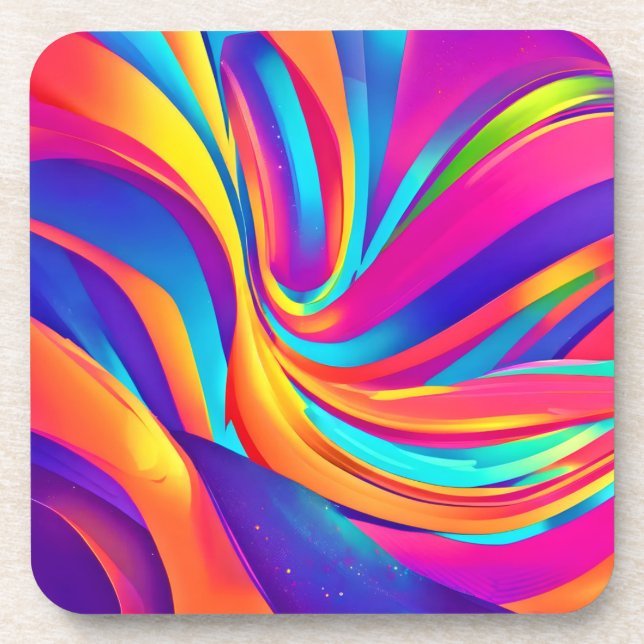 Posavasos Arte de Burst Abstract de Kaleidoscope (Frente)