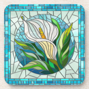 Posavasos Arte de Calla Lily Mosaic