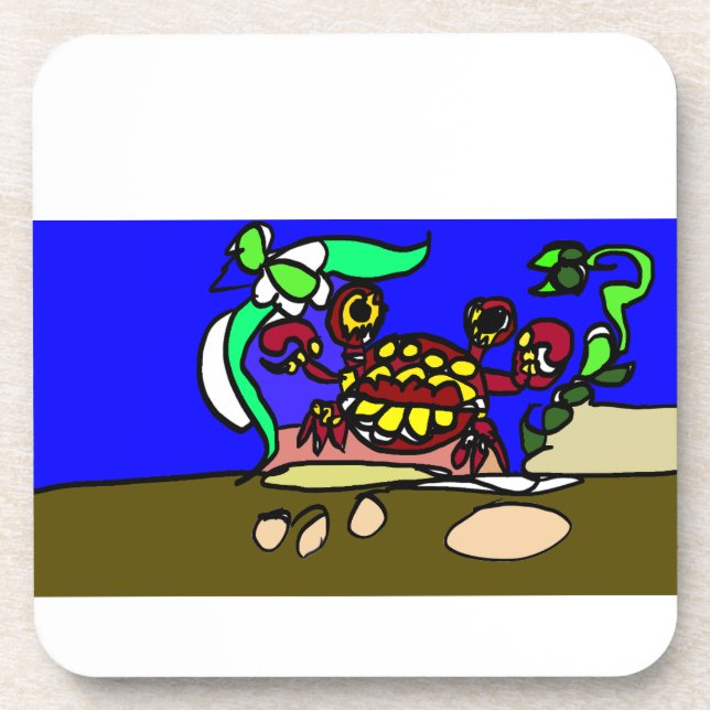 Posavasos Arte de cangrejo (Frente)