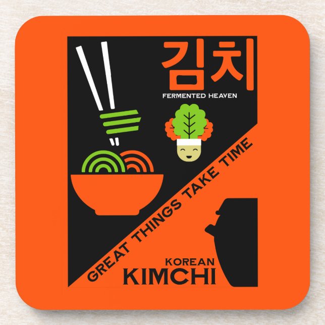 Posavasos Arte de cocina kimchi coreana (Frente)