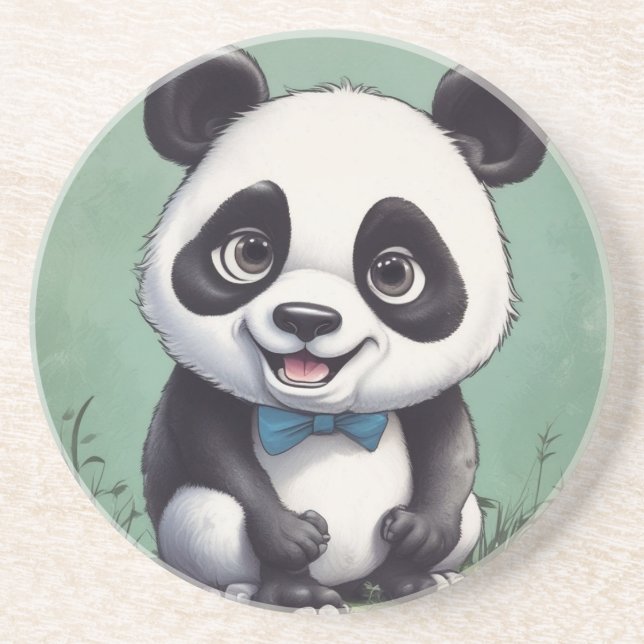 Posavasos Arte de dibujo Personalizado Panda (Frente)