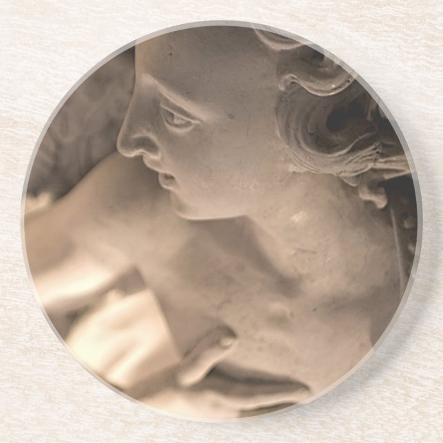 Posavasos Arte de escultura de ángel de mármol Imprimir (Frente)