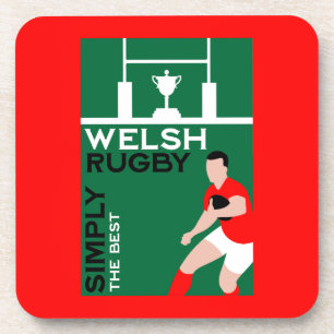 Posavasos Arte de fanáticos de Rugby Wales