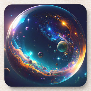 Posavasos Arte de fantasía de la galaxia de la burbuja cósmi
