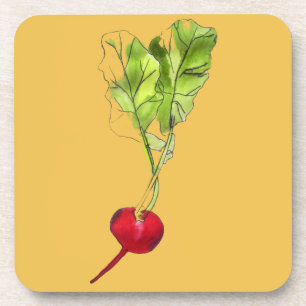 Posavasos Arte de ilustracion de acuarela vegetal y radical