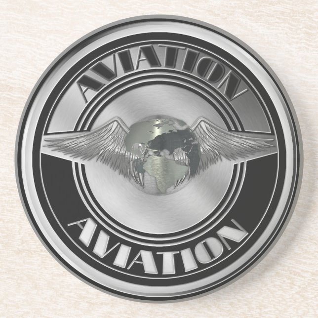 Posavasos Arte de la aviación del vintage (Frente)