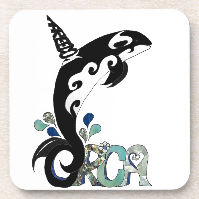 Posavasos Arte de la Libertad de las Orcas (Frente)