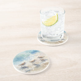 Posavasos Arte de la playa de Sandpipers