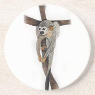 Posavasos arte de la pluma de mono araña