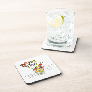 POSAVASOS ARTE DE LA RECETA DEL CÓCTEL DEL AMI TAI