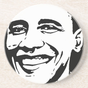POSAVASOS ARTE DE LA TINTA DE BARACK OBAMA