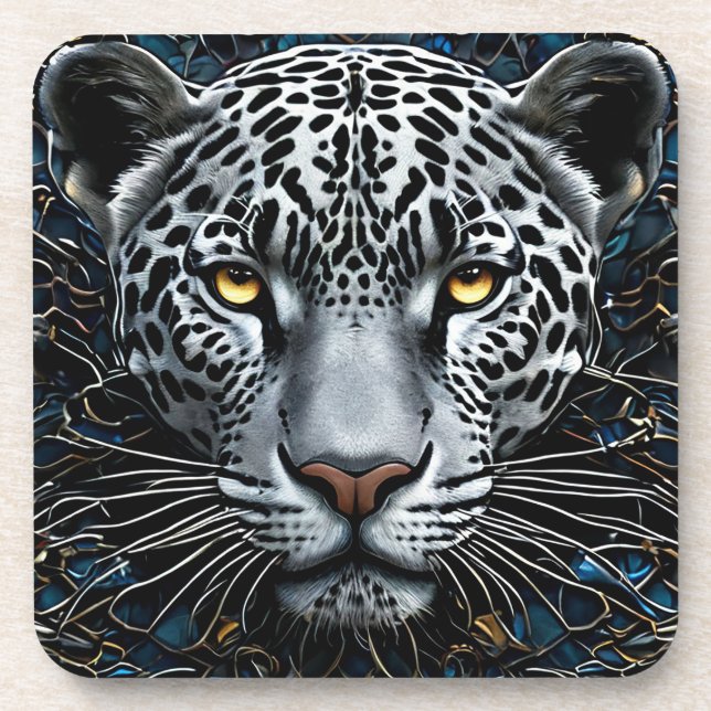 Posavasos Arte de leopardo (Frente)