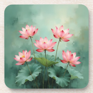 Posavasos Arte de Loto Rosa