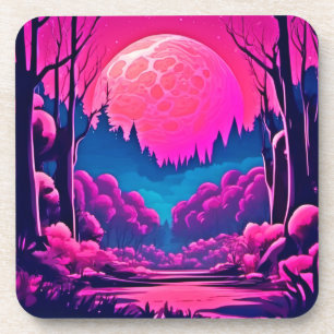 Posavasos Arte de Luna Rosa Gigante