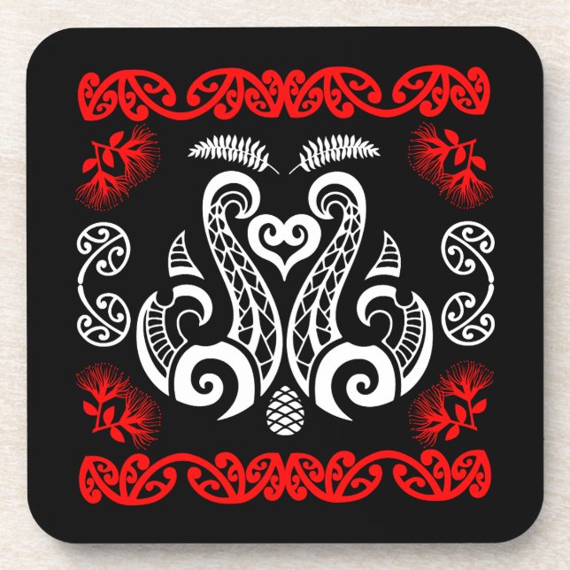 Posavasos Arte de Nueva Zelanda Maorí (Frente)