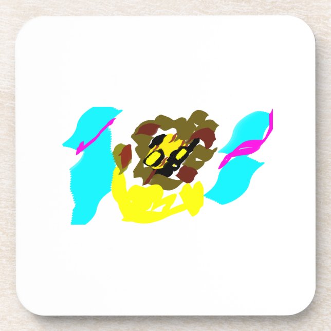 Posavasos arte de ola de león (Frente)