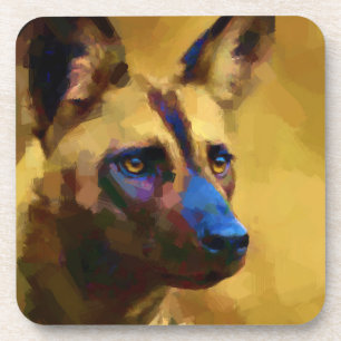 Posavasos Arte de perro salvaje africano