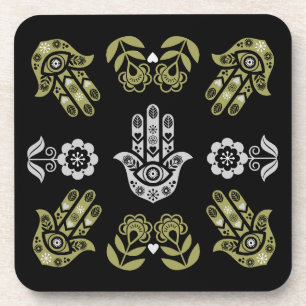 Posavasos Arte de Protección de la Mano Hamsa
