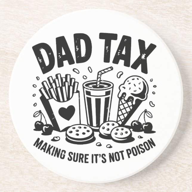 Posavasos Arte de refrigerios con problemas tributarios de p (Frente)