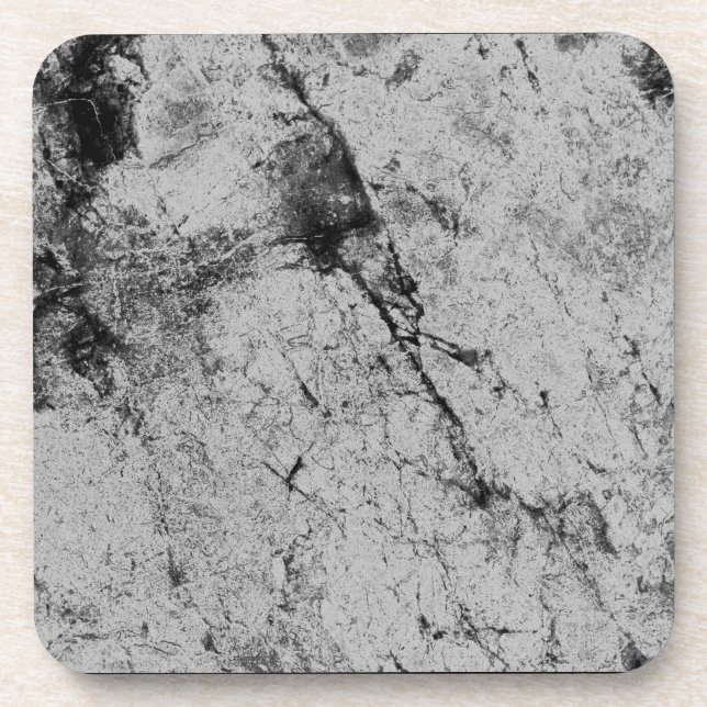 Posavasos Arte de resumen de gris negro moderno único (Frente)
