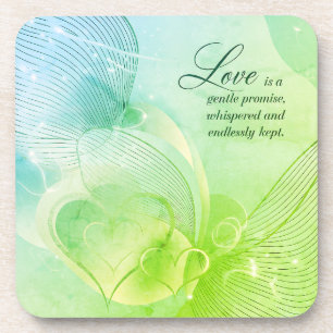 Posavasos Arte de Romance Corazón Dorado Elegante