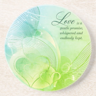 Posavasos Arte de Romance Corazón Dorado Elegante