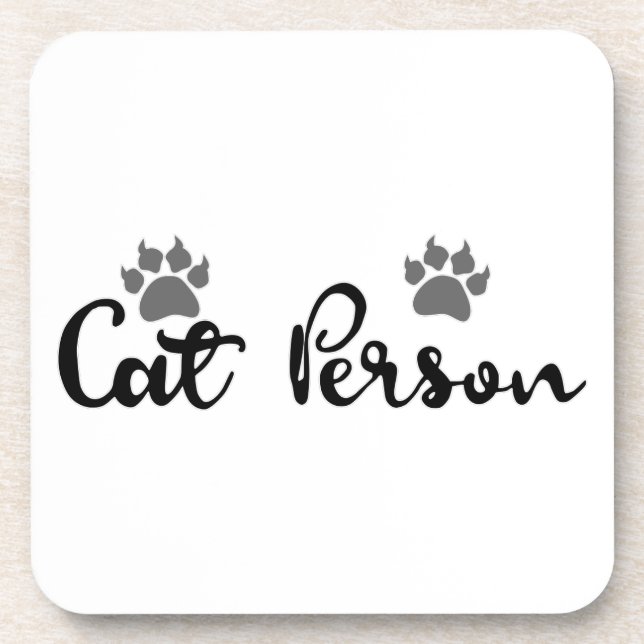 Posavasos Arte de tipografía para personas de gato (Frente)