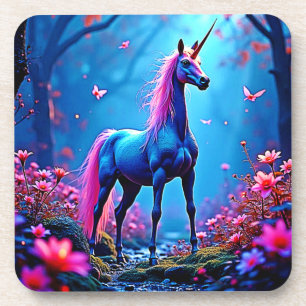 Posavasos Arte de Unicornio de Fantasía Mística