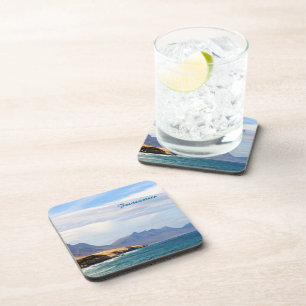 Posavasos Arte de viaje de la costa oceánica de Fuerteventur