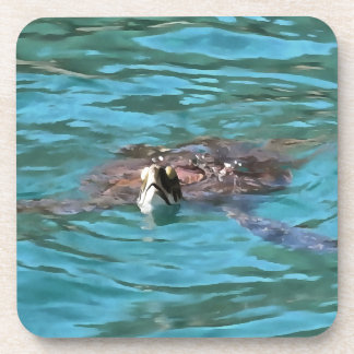 Posavasos Arte de vida silvestre de la tortuga marina Logger