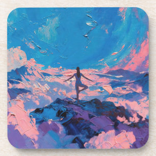 Posavasos Arte de Yoga: Belleza Equilibrada (Pintura al Óleo
