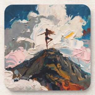 Posavasos Arte de Yoga: Belleza Equilibrada (Pintura al Óleo