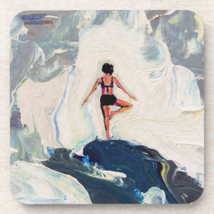 Posavasos Arte de Yoga: Belleza Equilibrada (Pintura al Óleo