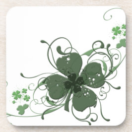Posavasos Arte del diseño del trébol del día de St Patrick