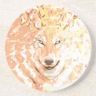 Posavasos Arte del espíritu del lobo