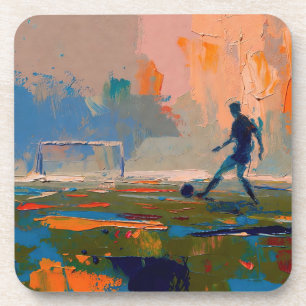 Posavasos "Arte del Fútbol" (Estilo 1) Pintura al óleo 