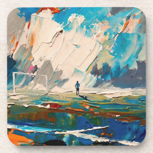 Posavasos "Arte del Fútbol" (Estilo 2) Pintura al óleo
