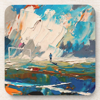 Posavasos "Arte del Fútbol" (Estilo 2) Pintura al óleo