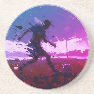 Posavasos "Arte del Fútbol" (Estilo 3) Pintura al óleo 