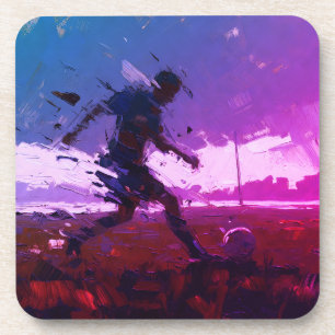 Posavasos "Arte del Fútbol" (Estilo 3) Pintura al óleo 