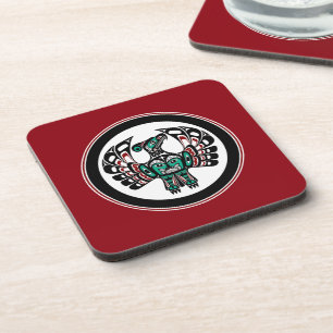 Posavasos Arte del noroeste Thunderbird del Haida de la